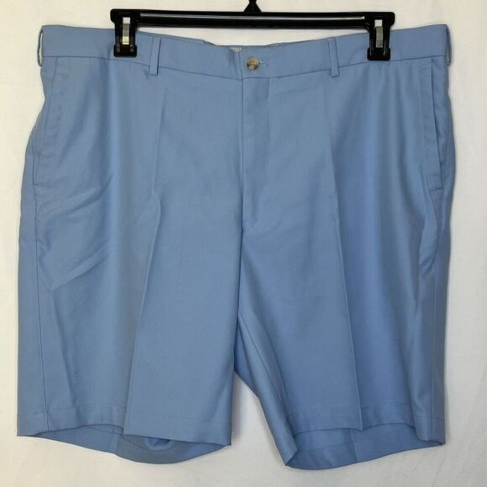 Peter Millar Light Blue Flat Front Men Shorts